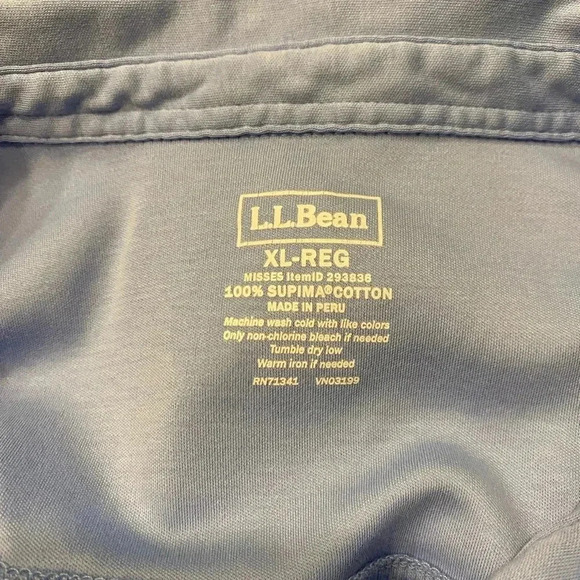 L.L. Bean Periwinkle Cuffed Sleeve Top - Picture 4 of 4